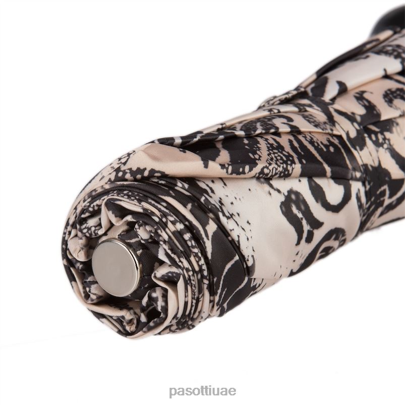 مظلة | 257 50998-44 ع - مظلة قابلة للطي باللونين الأسود والبيج PASOTTI Z446V597